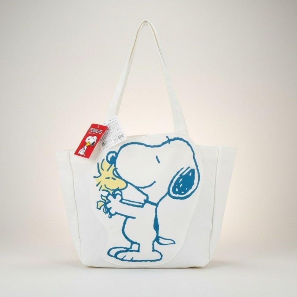 Peanuts Snoopy Woodstock Tote Bag Canvas From Japan Comics Retro NWT